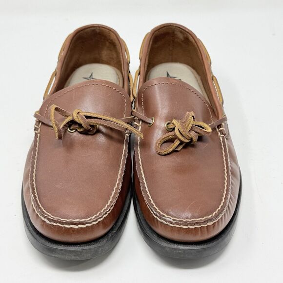 Eastland Yarmouth Camp Moc Shoes Loafers Mens 9.5 W Wide Brown Leather Slip On main image 4